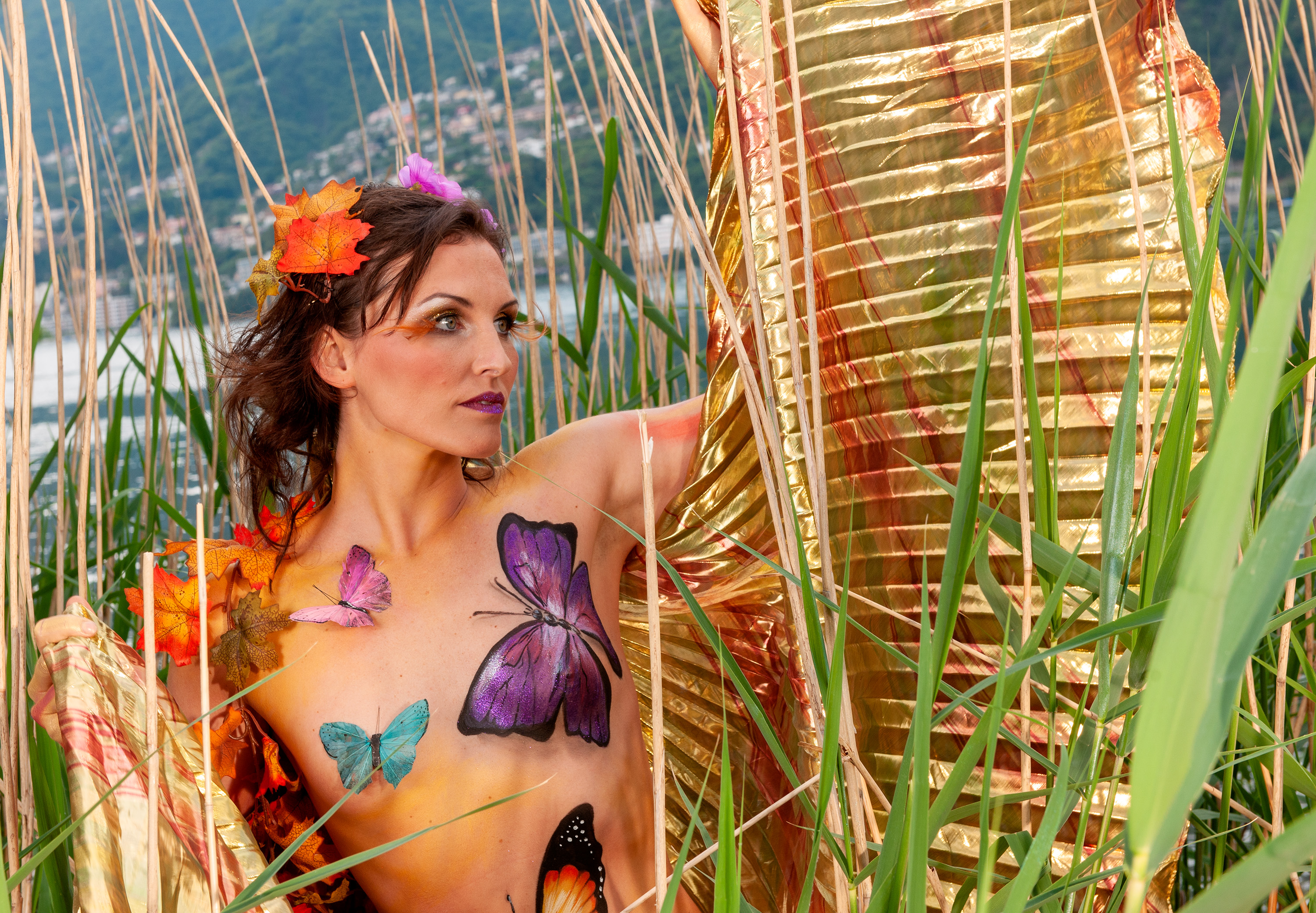 Progetto farfalle body painting sulle isole di brissago 2012 2
